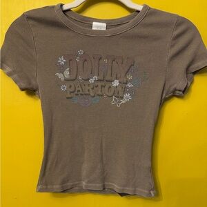 AE-Dolly Parton Brown Graphic Tee
